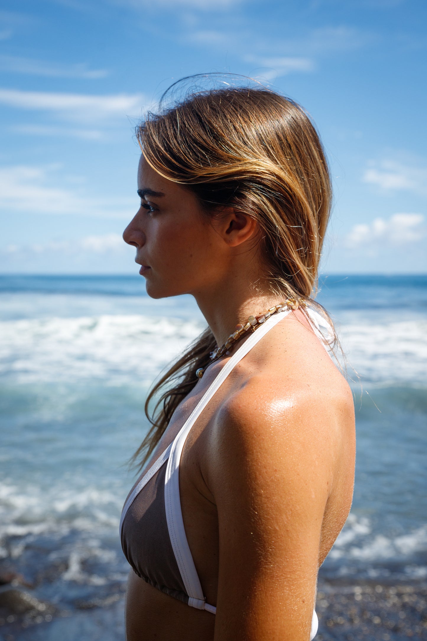 Collier de Coquillage Nacre lumineux