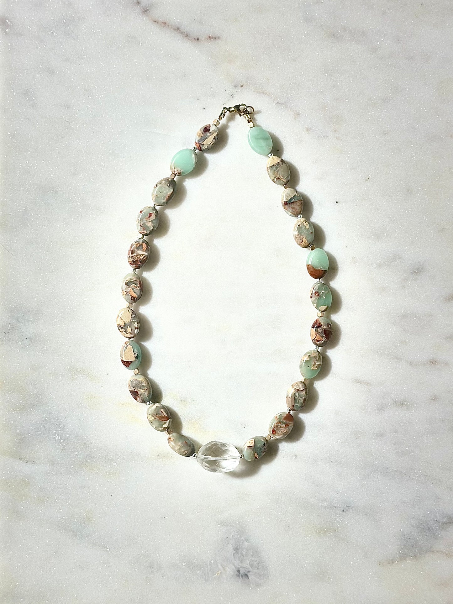 Collier AquaTerra & Cristal de Roche
