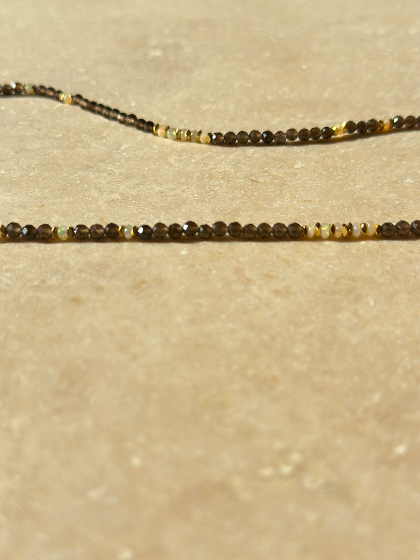 Quartz fumé & Opale d’Éthiopie – illumination