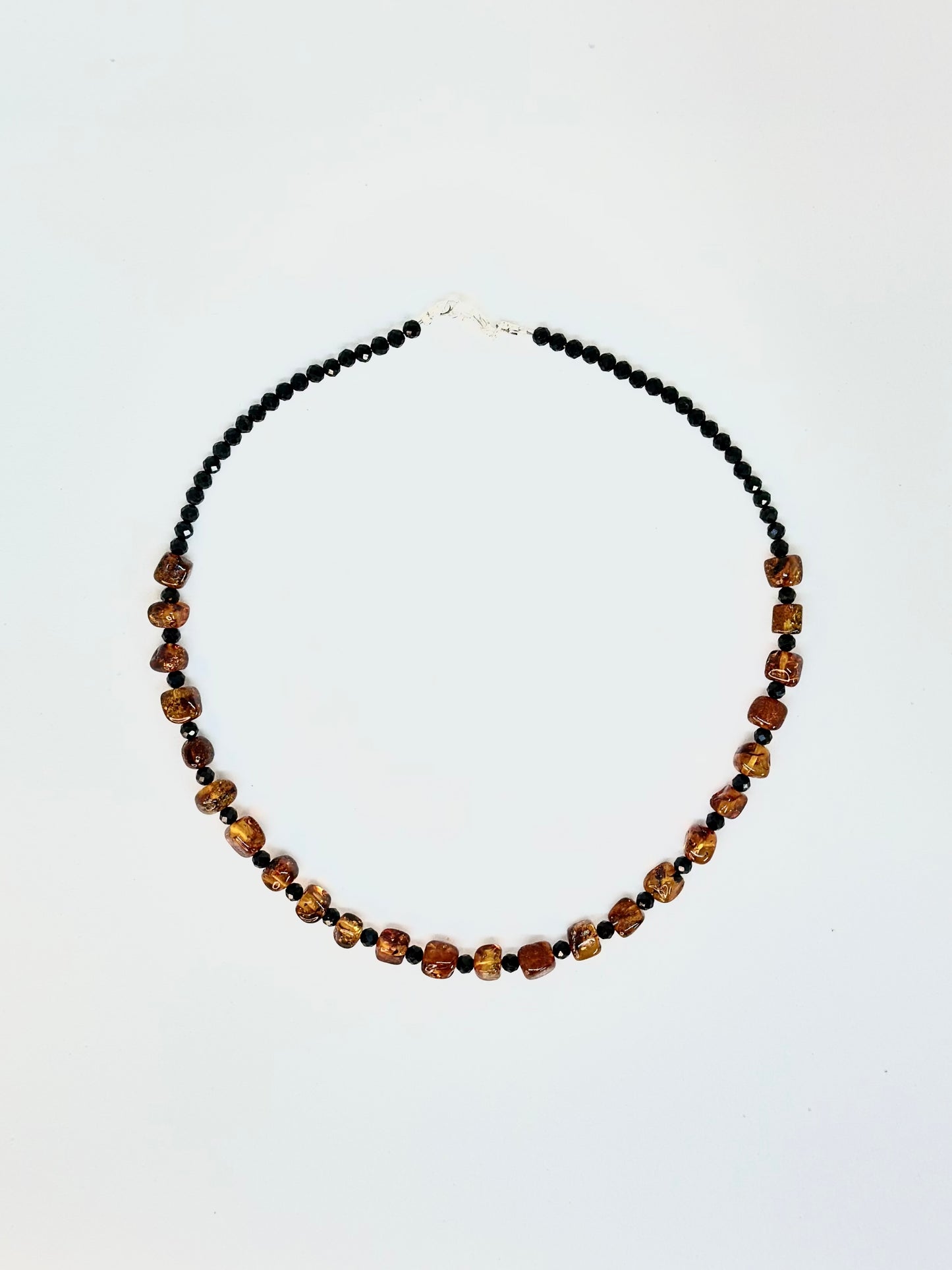 Collier Tourmaline noire & Ambre