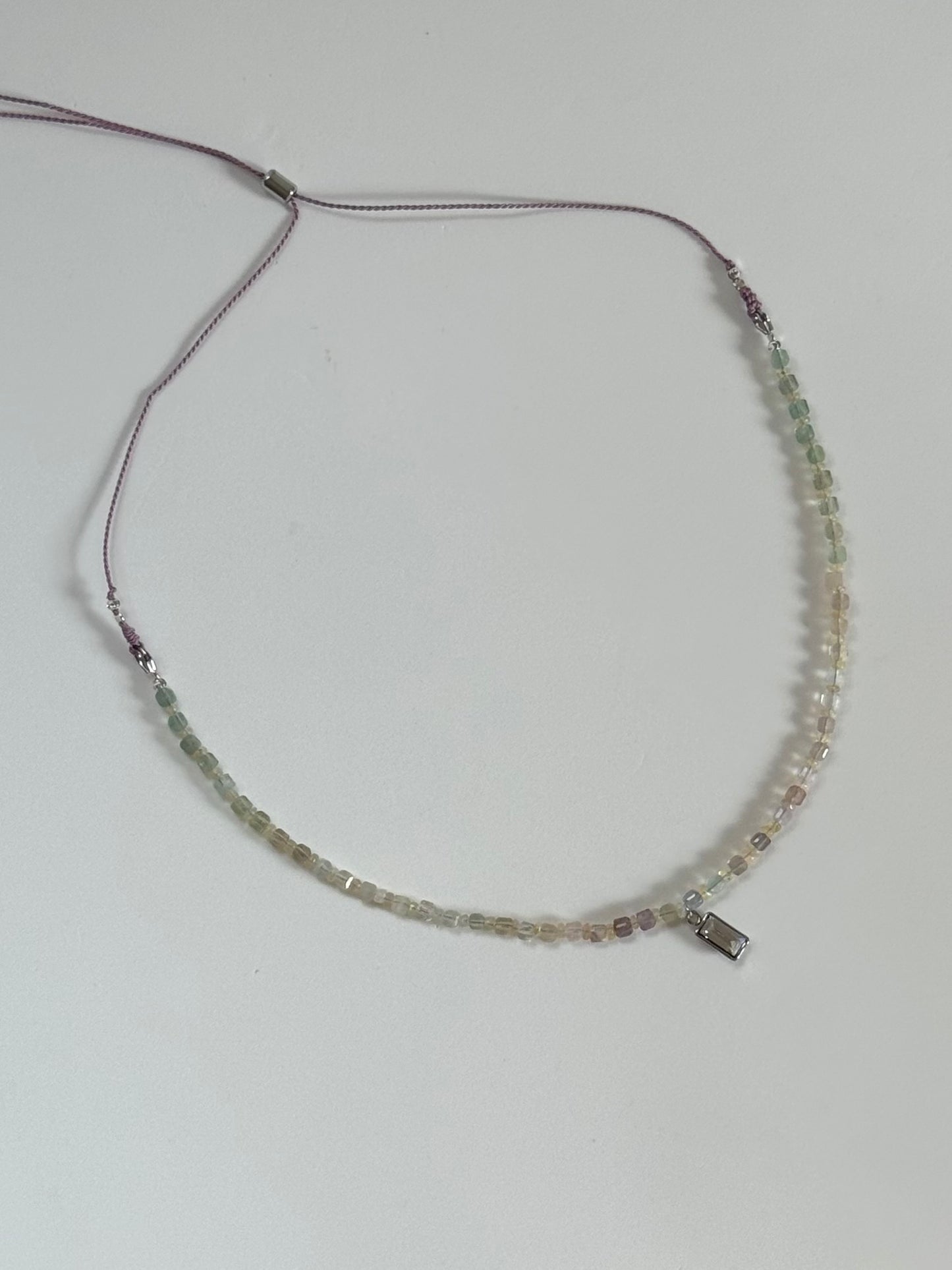 Collier Opale de feu & Fluorite