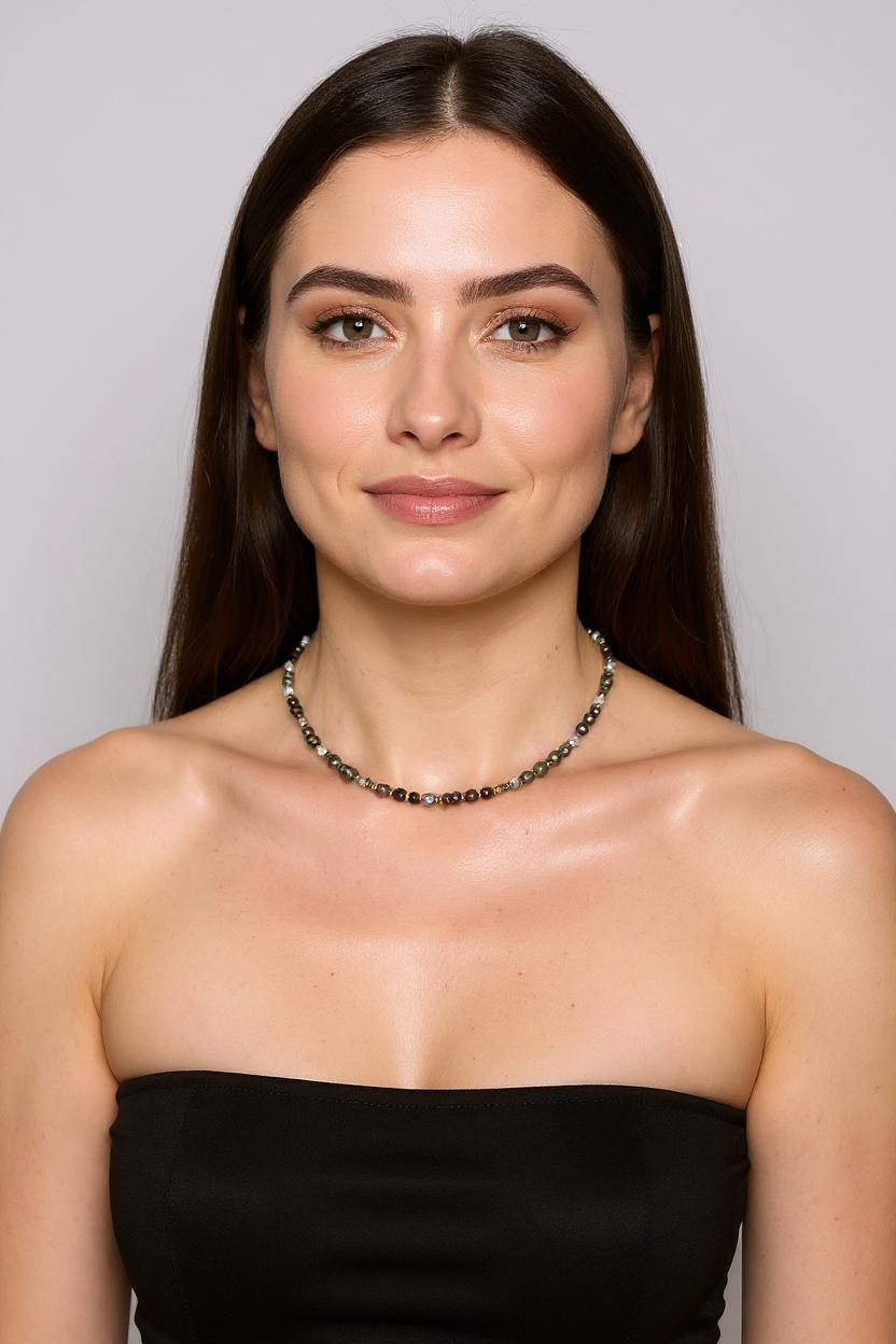 Collier Grenat, Labradorite, Pyrite — Le feu protégé qui guide l’élan