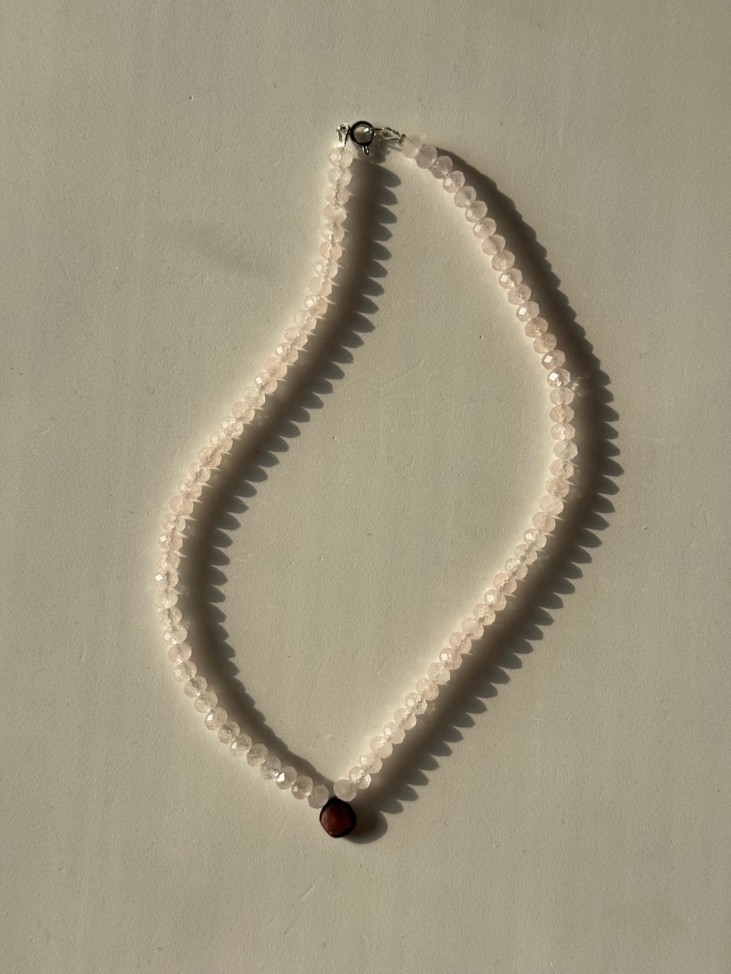 Collier Quartz rose & Tourmaline melon d’eau — Harmonie du cœur et douceur intérieure
