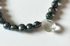 Collier perles d’eau douce, Cristal de roche & Pyrite