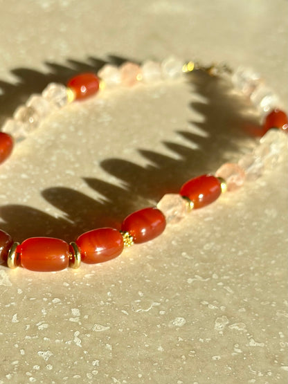 Collier Cristal & Cornaline