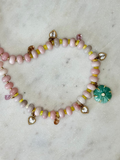 Collier Charms Opale & Amazonite  — Les trois grâces de l’âme féminine