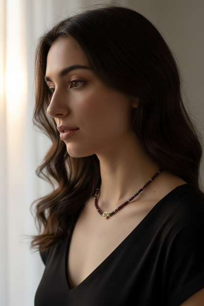 Collier Rubis — Force, Passion & Présence