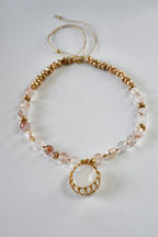 Collier Quartz ferrugineux & Lave