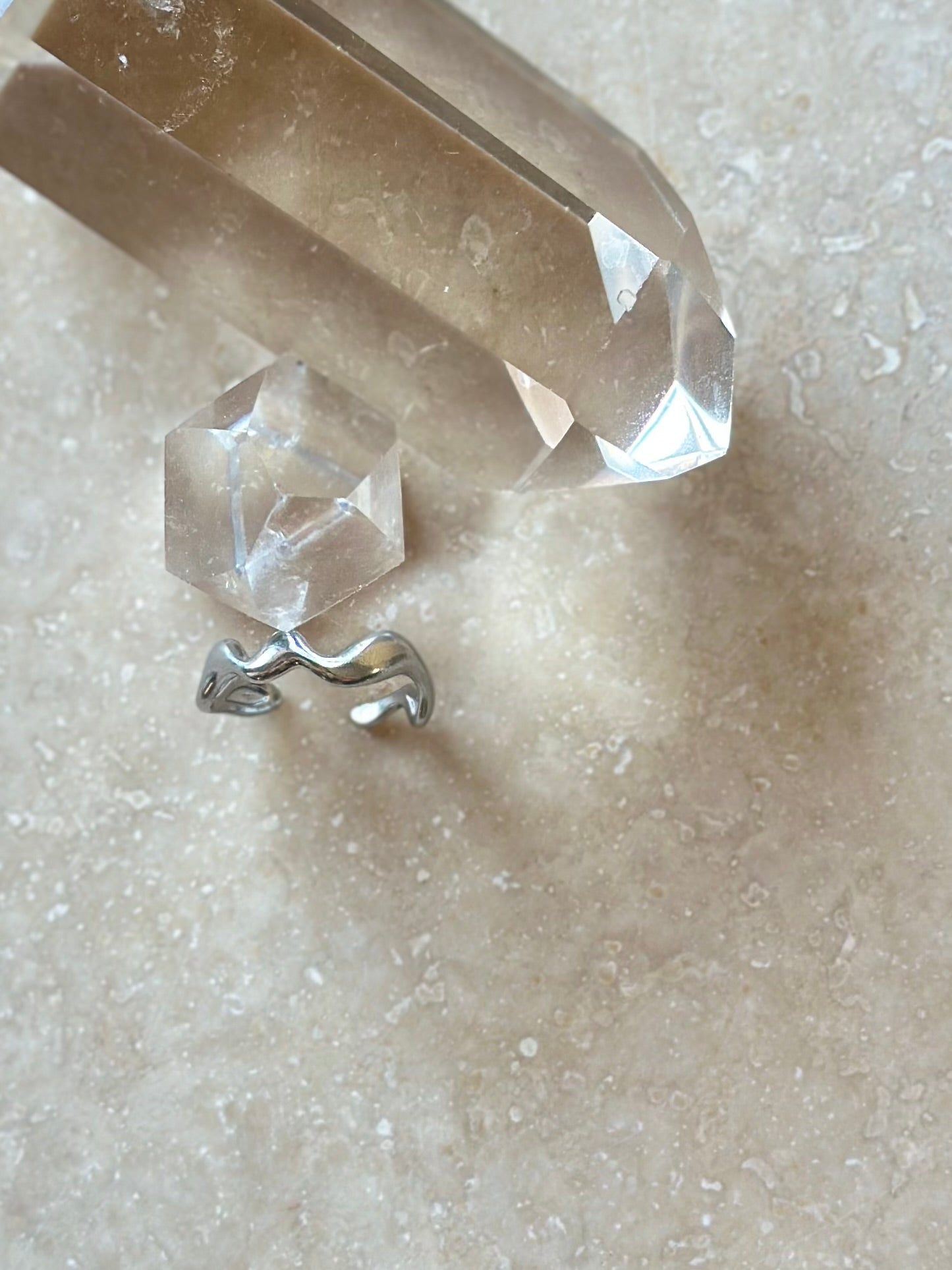 Bague ajustable Acier inox argenté