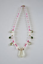 Collier Quartz Rose, Sélénite, Jade & Améthyste — Douceur, Harmonie & Sérénité