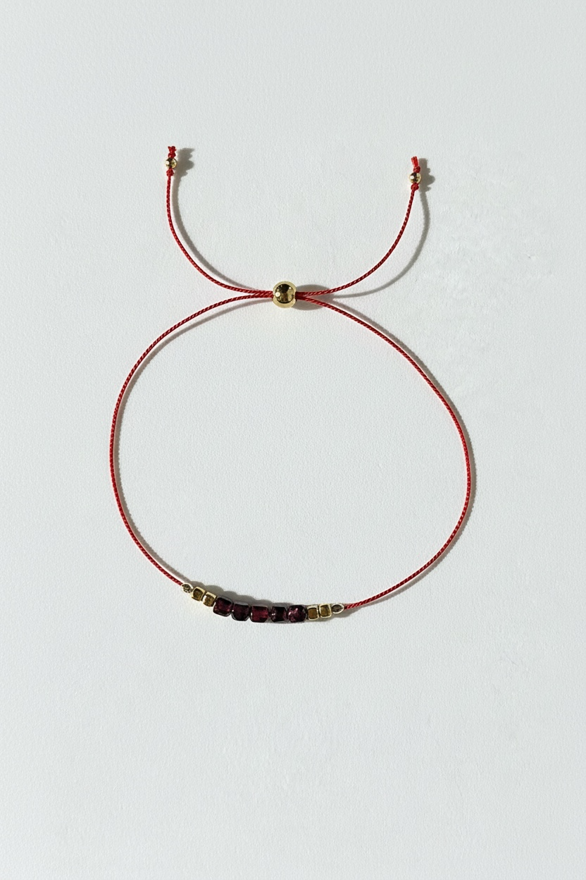 Divers bracelets sur fil de soie