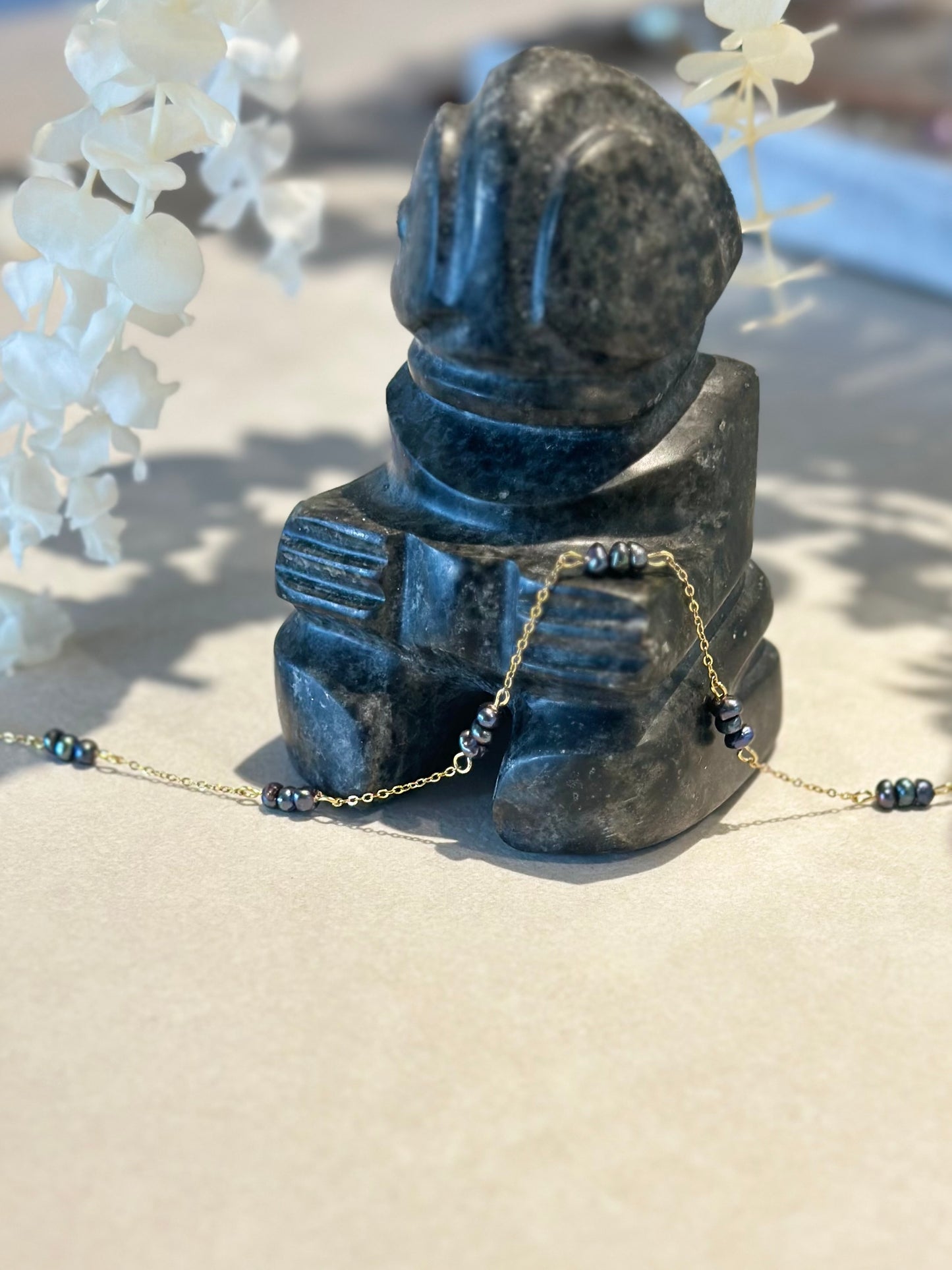 Chevillère / Collier Keishi d’eau douce