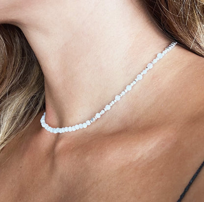 Colliers de pierres naturelles, Pierre de lune, Labradorite & Kunzite