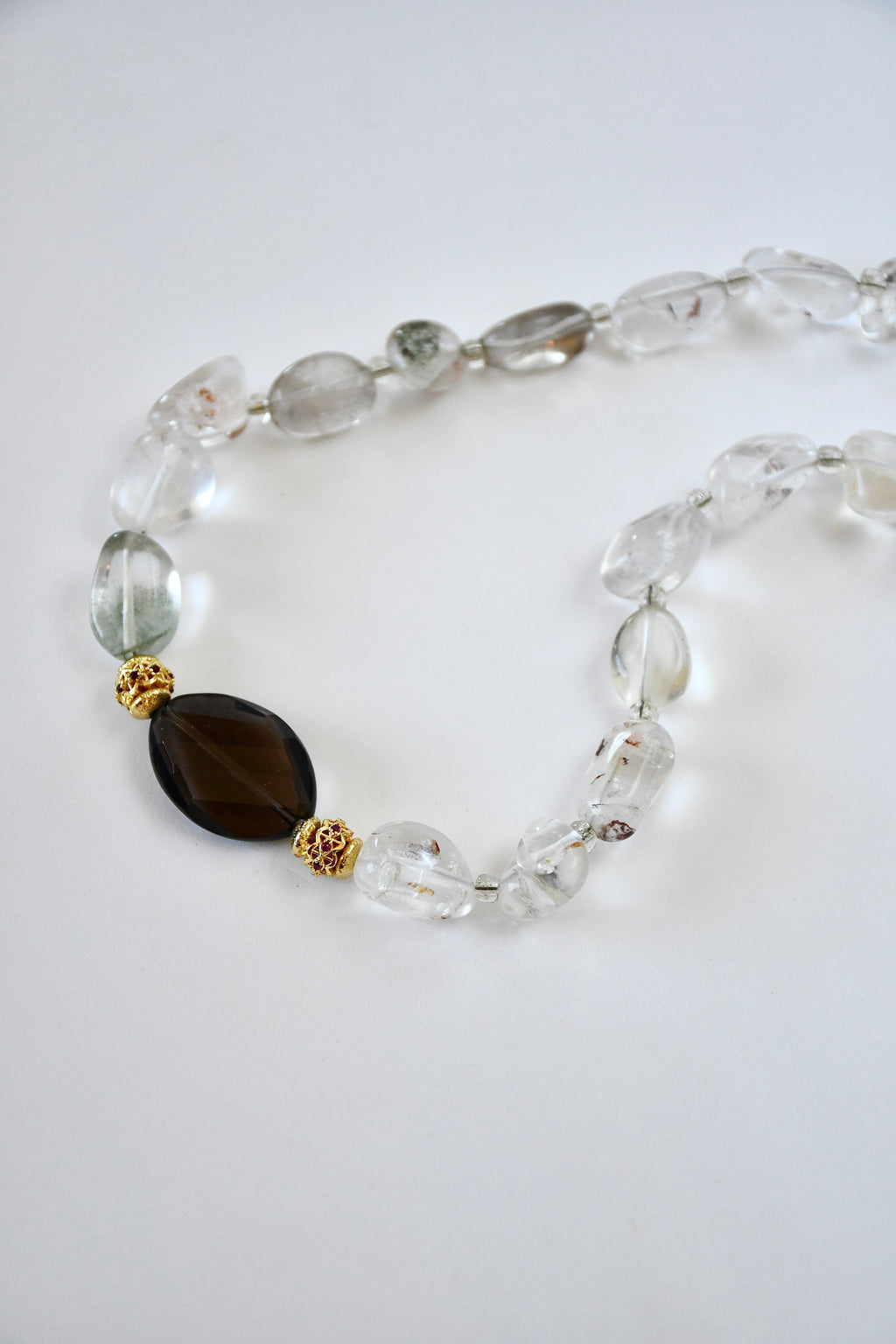 Collier Quartz Iodolite & Quartz Fumé — Clarté, ancrage et guidance intérieure