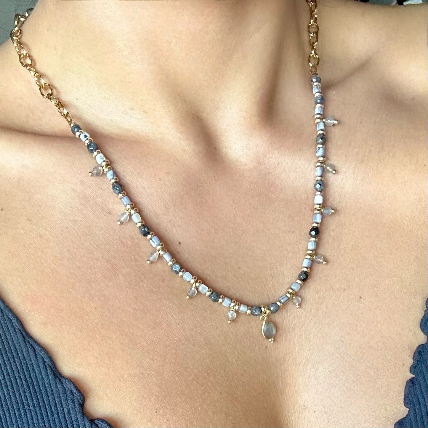 Collier bohème Labradorite