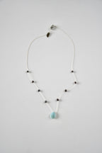 Collier Larimar & Perles d’eau douce