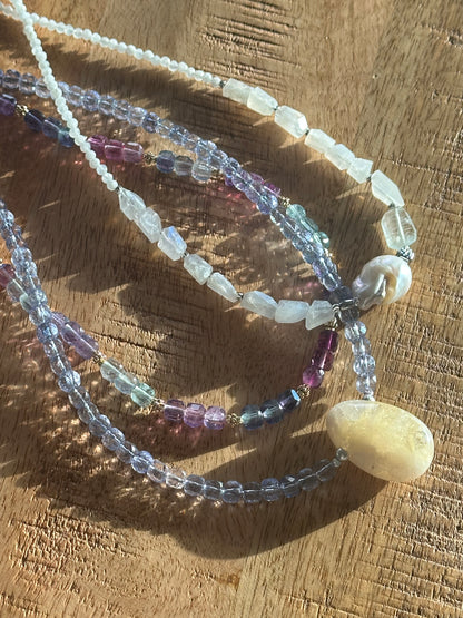 Collier Topaze & Citrine — Clarté, Vitalité et Équilibre