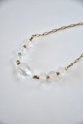 Collier Cristal de roche et Hématite – Clarté et Ancrage