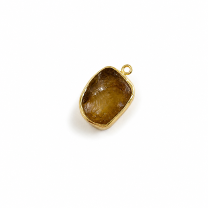 Pendentifs de gemmes plaqués or 18k