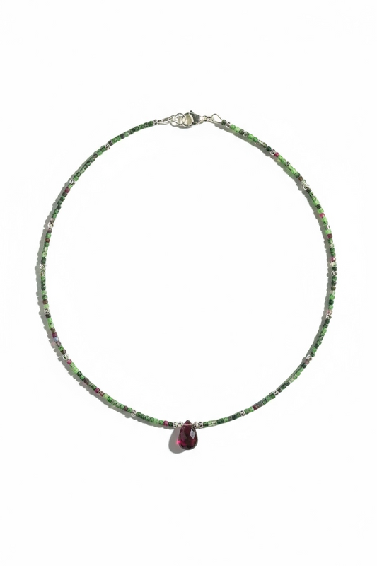 #163 Collier Rubis Zoïste & Grenat
