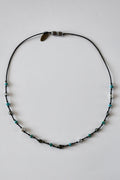 Collier Keishi & Turquoise sur soie