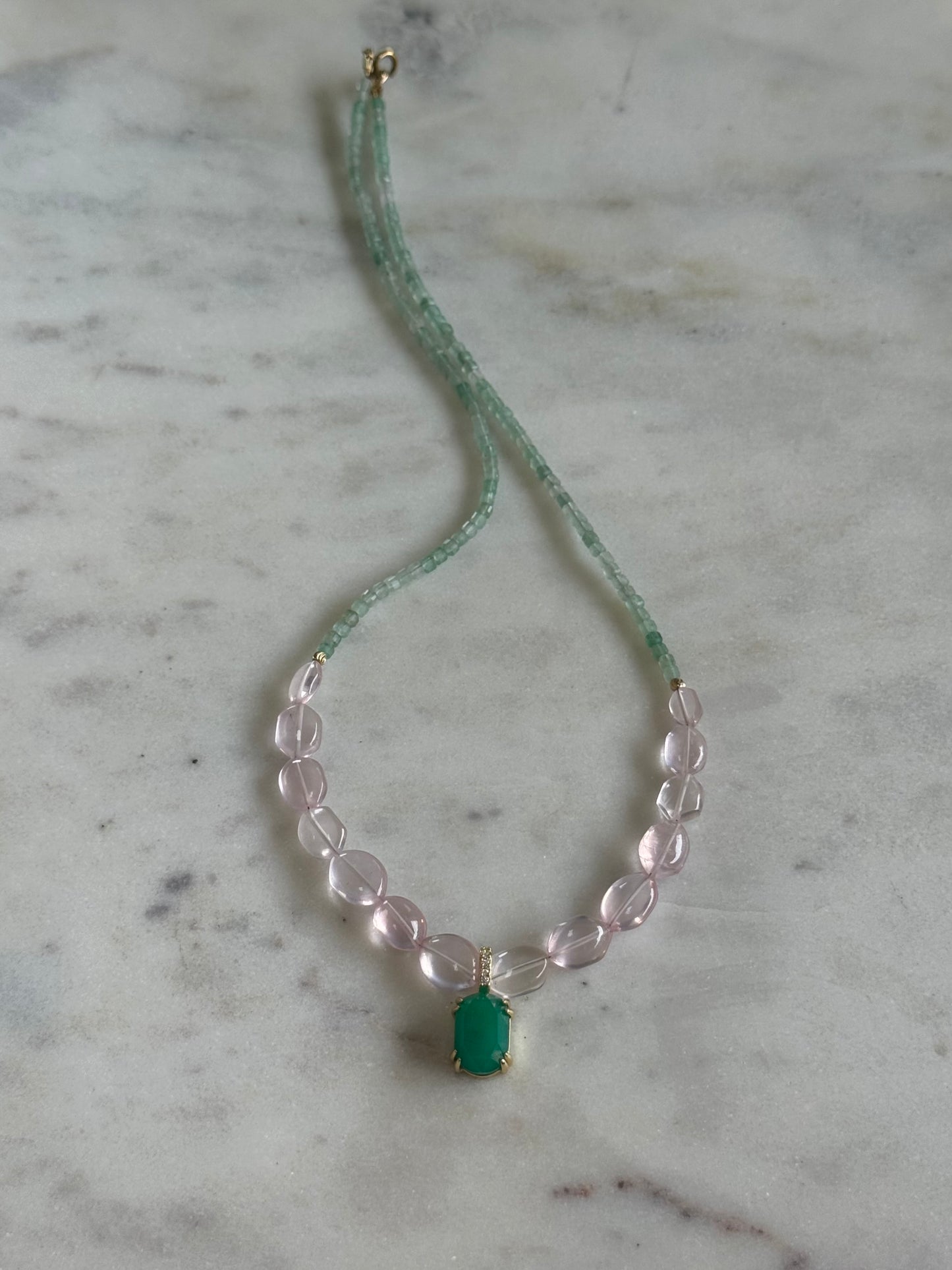 Collier MultiQuartz & Jade — La sagesse du cœur