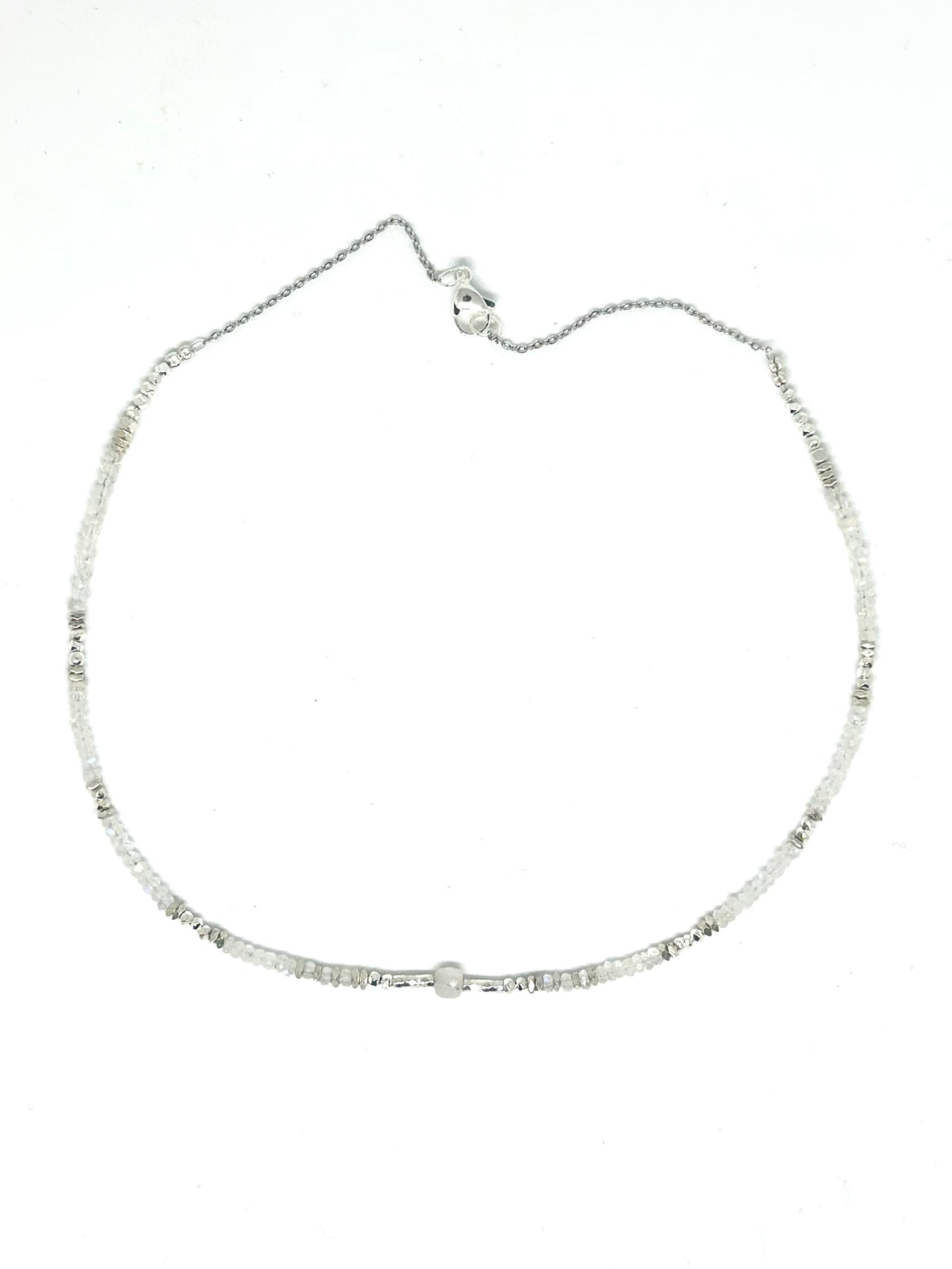 Collier Pierre de lune arc-en-ciel — Intuition, Féminin, Fluidité