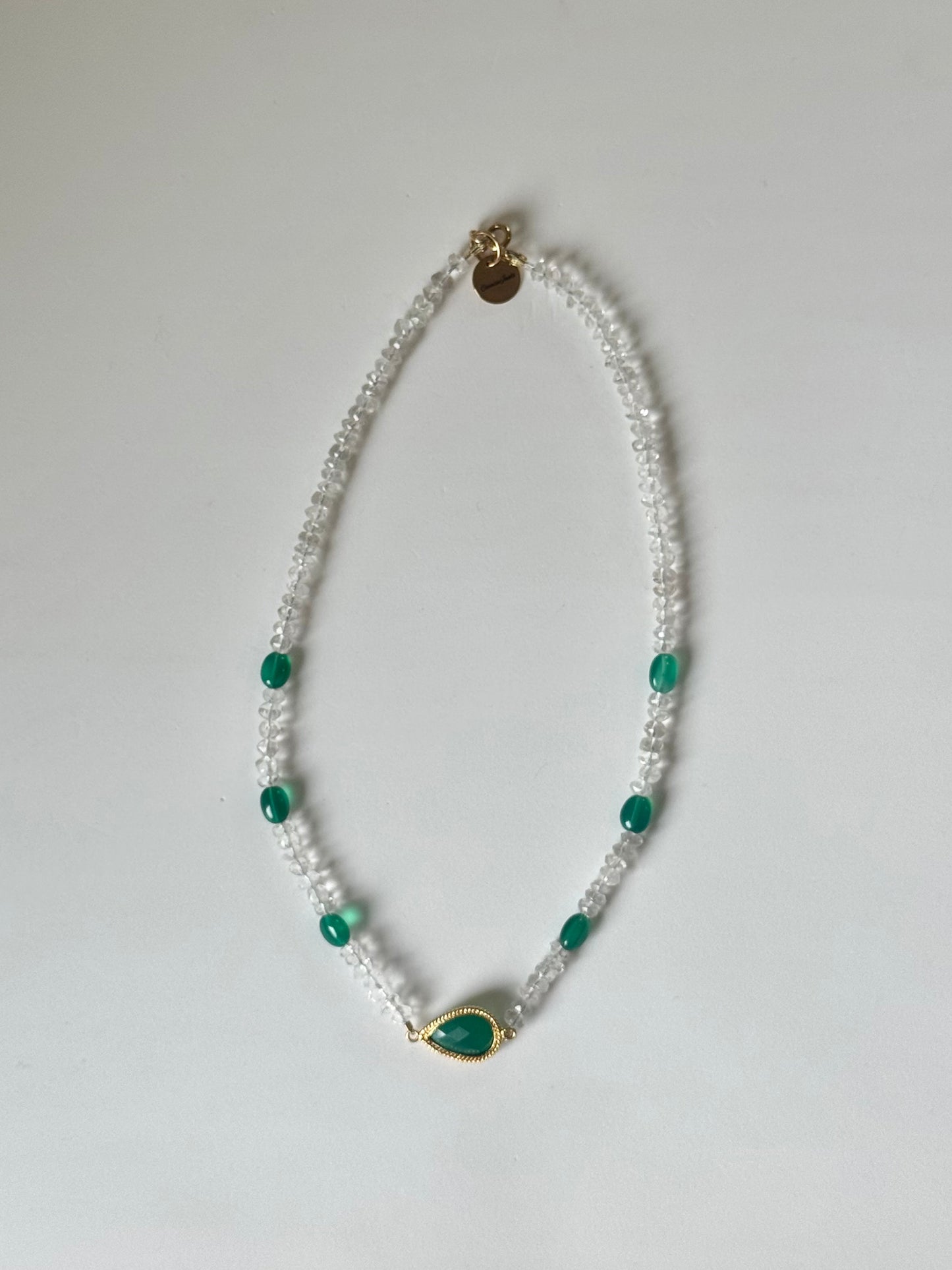 Collier Cristal de roche & Onyx
