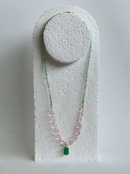 Collier MultiQuartz & Jade — La sagesse du cœur