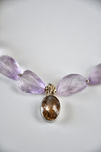 #158 Collana Ametrino, Ametista & Quarzo rosa