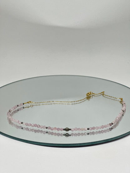 Colliers de pierres naturelles, Pierre de lune, Labradorite & Kunzite