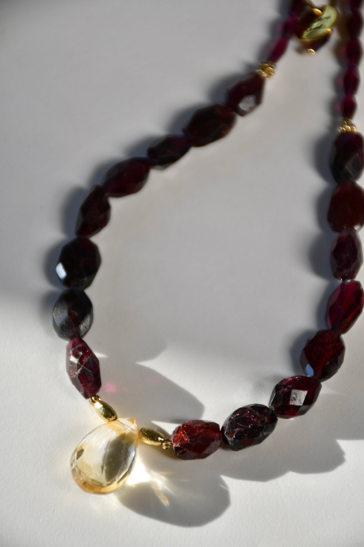 #165 Collana Granato e Citrino