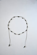 Collier coulissant Obsidienne & Pyrite