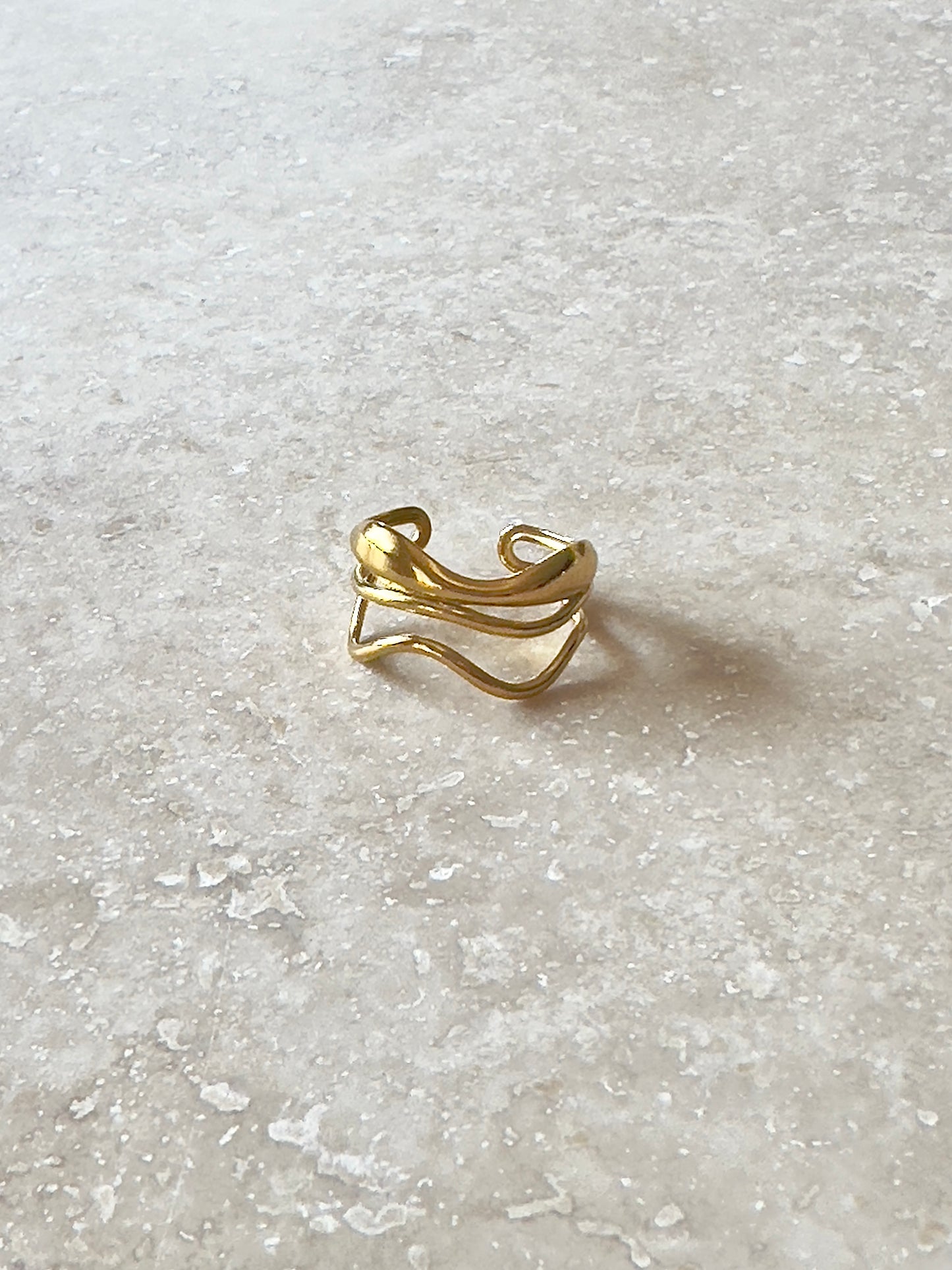 Bague ajustable Acier inox doré