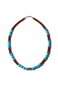 Collana Diaspro rosso e Turchese