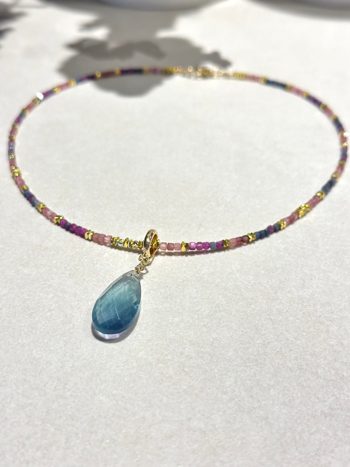 Collier Saphir & Tourmaline