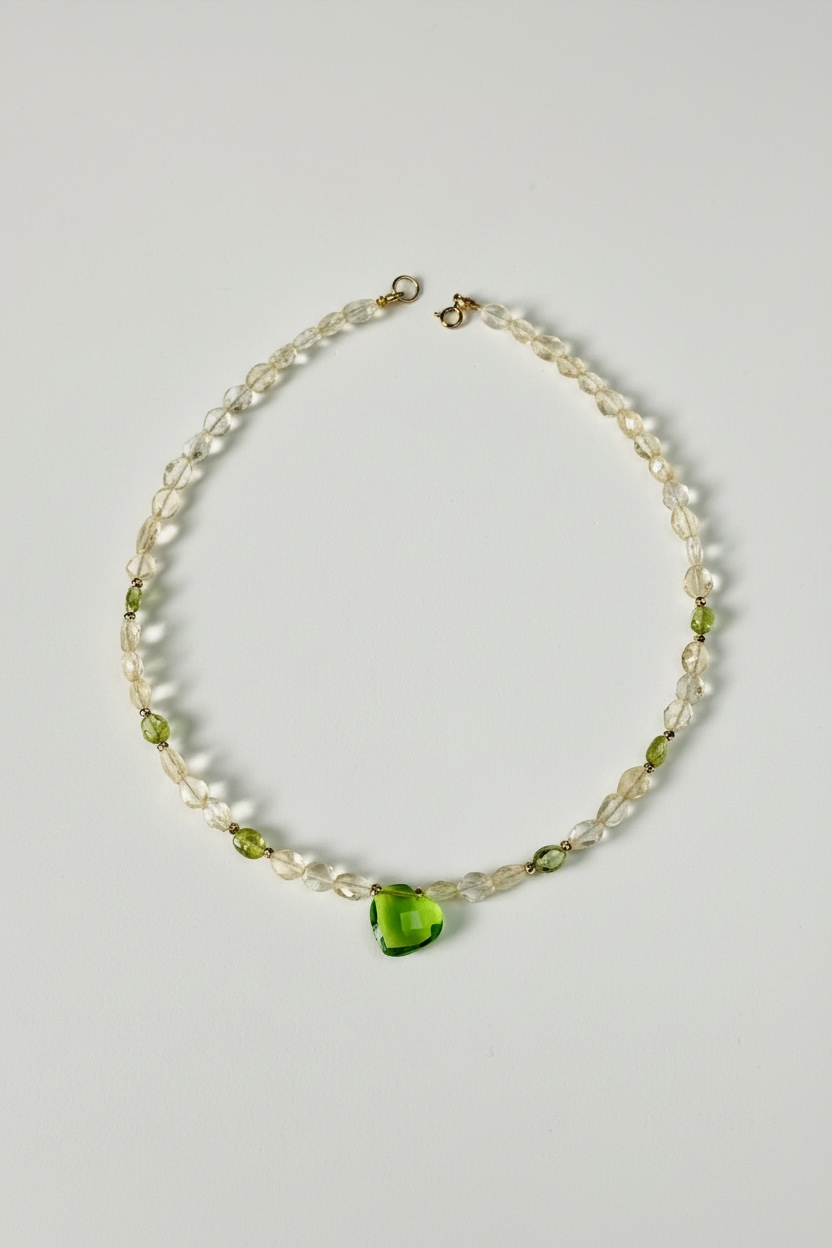 Collier Citrine & Péridot — Abondance et renouveau