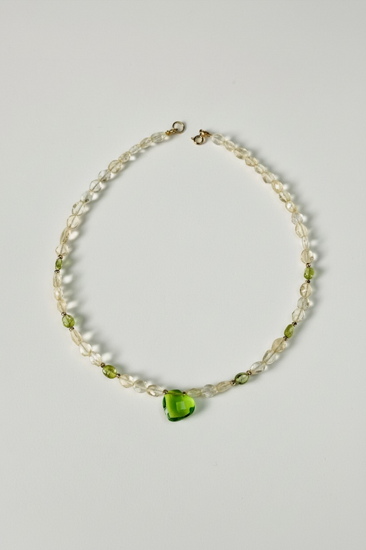Collier Citrine & Péridot — Abondance et renouveau