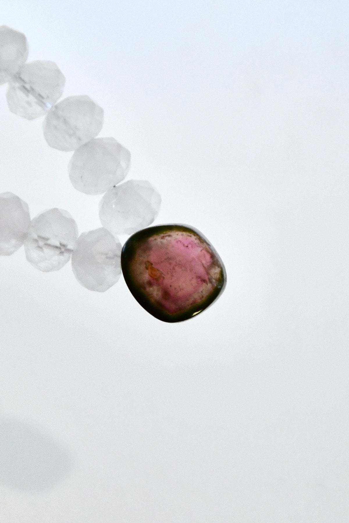 Collier Quartz rose & Tourmaline melon d’eau — Harmonie du cœur et douceur intérieure