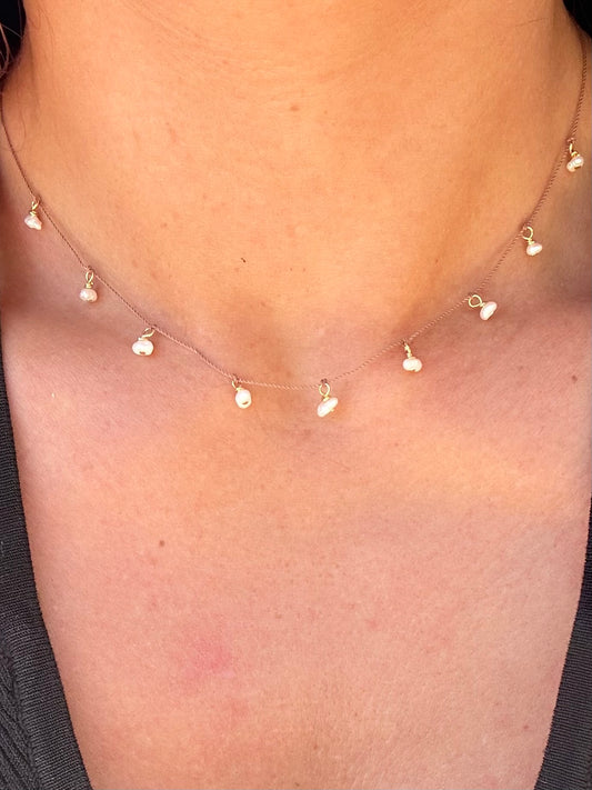 Collier de soie avec Keishi