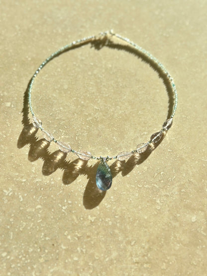 Collier Améthyste, Fluorite & Apatite