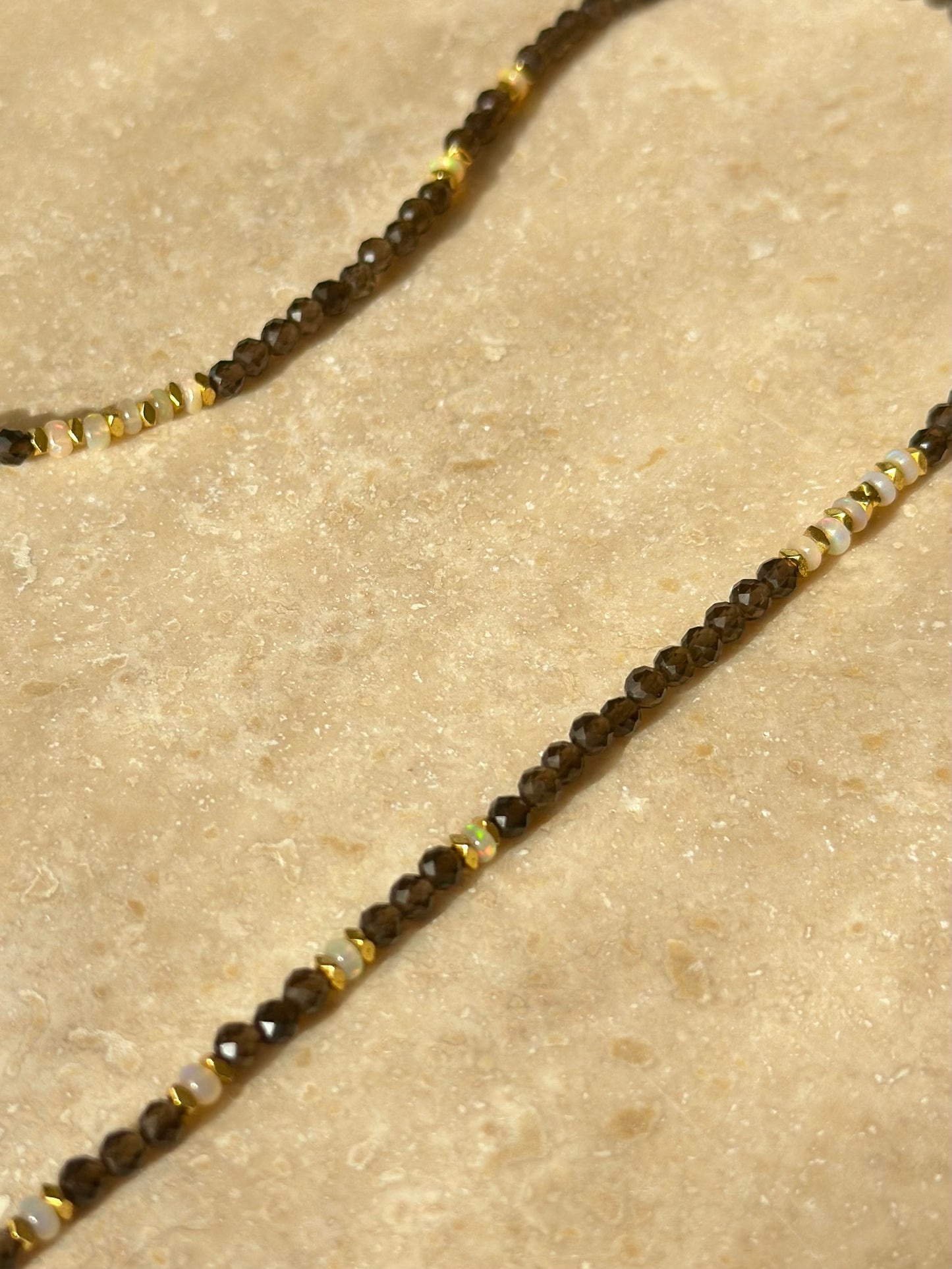 Quartz fumé & Opale d’Éthiopie – illumination