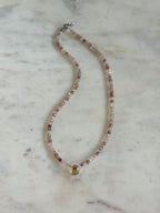 Collana Citrino e Quarzo Fragola — Lo splendore della felicità