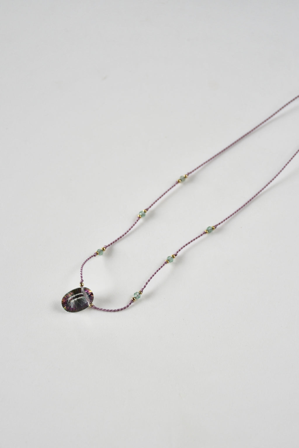 Collier Quartz mystique & Apatite
