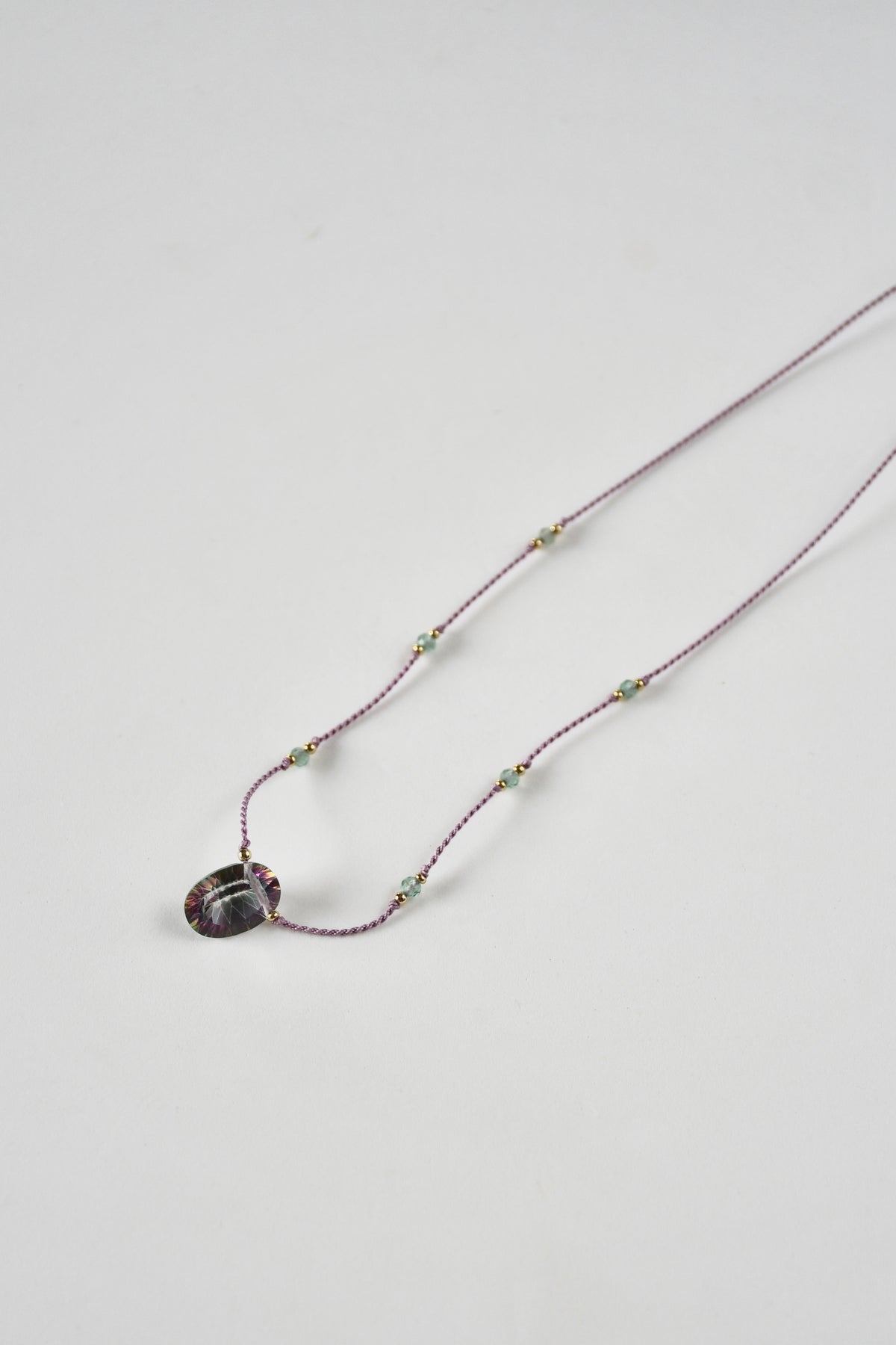 Collier Quartz mystique & Apatite