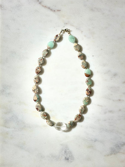 Collier AquaTerra & Cristal de Roche