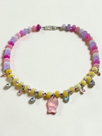 Collana Charms Giada e Madreperla — L'armonia del vivente