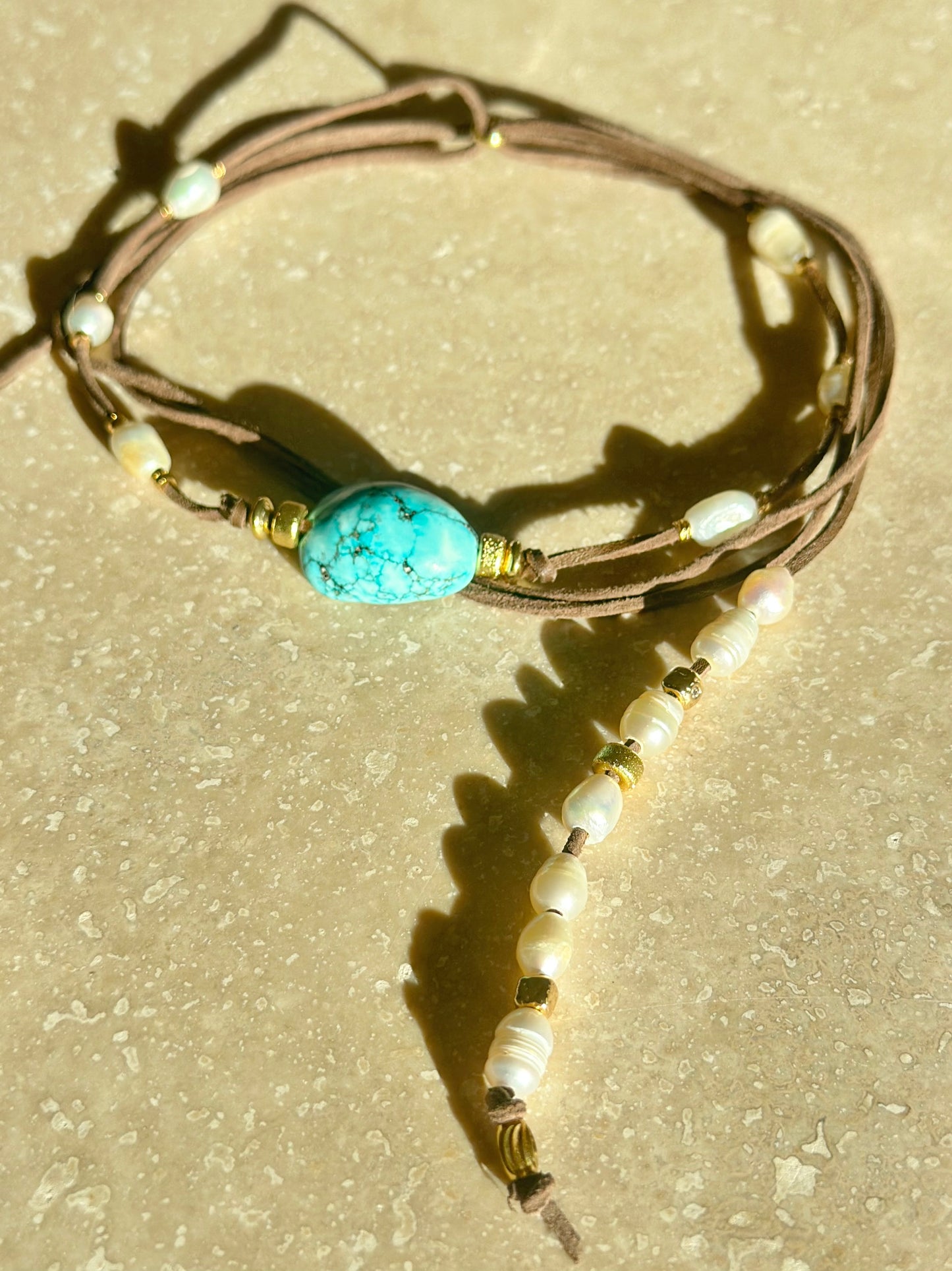 Collier Turquoise & Perles d’eau douce