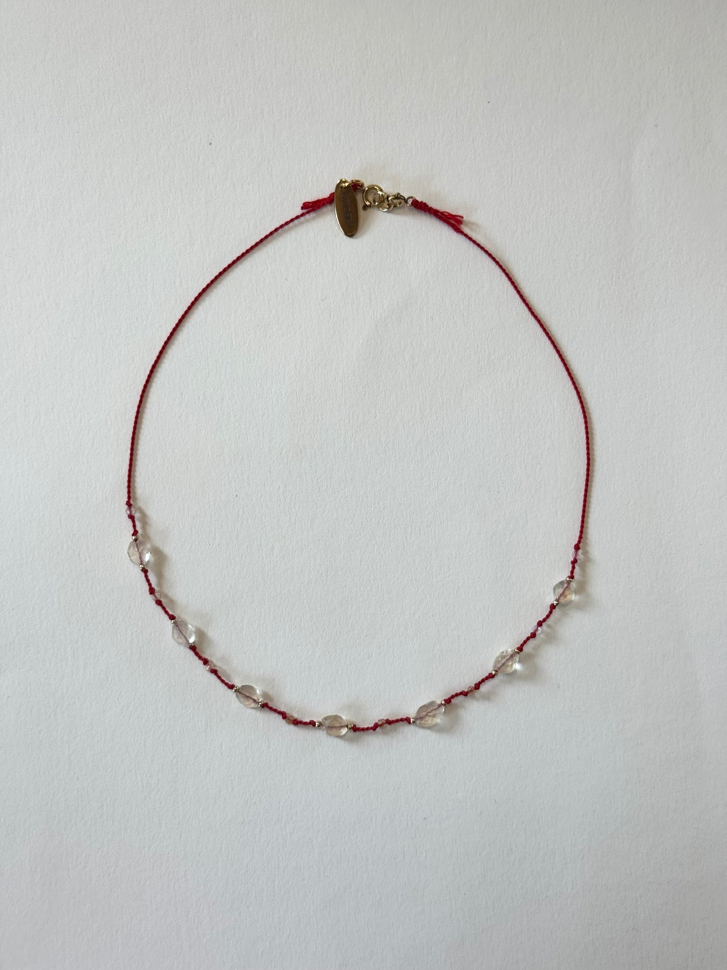 Collier Citrine sur soie
