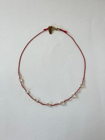 Collier Citrine sur soie